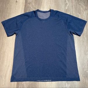 Lululemon athletica blue logo athletic t shirt